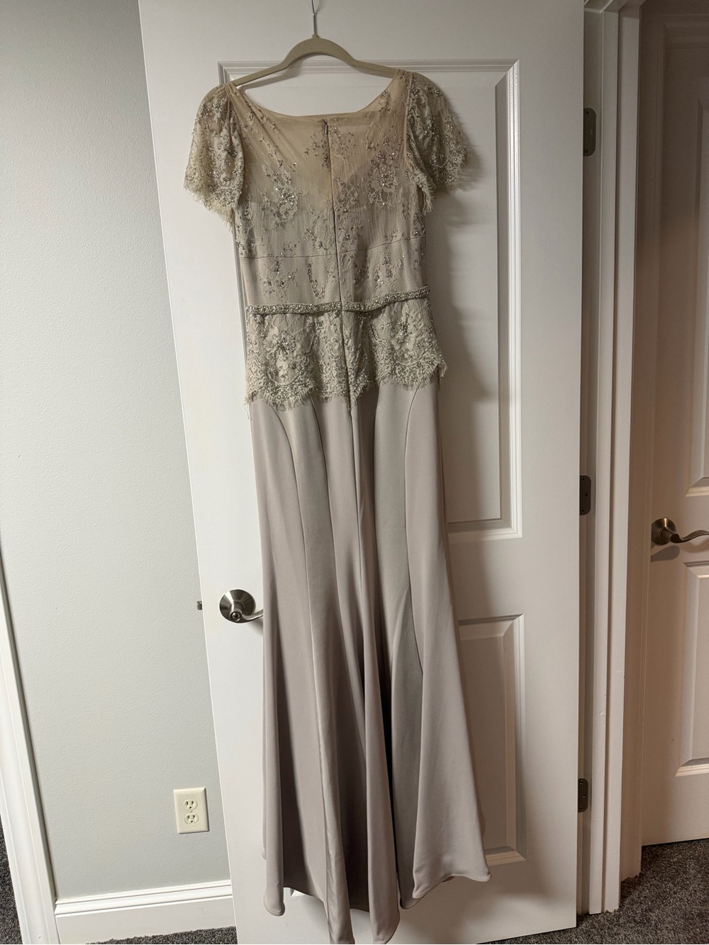 Montage by Mon Cherie Evening Gown - Neutral Champagne/Tan color - Picture 6 of 10